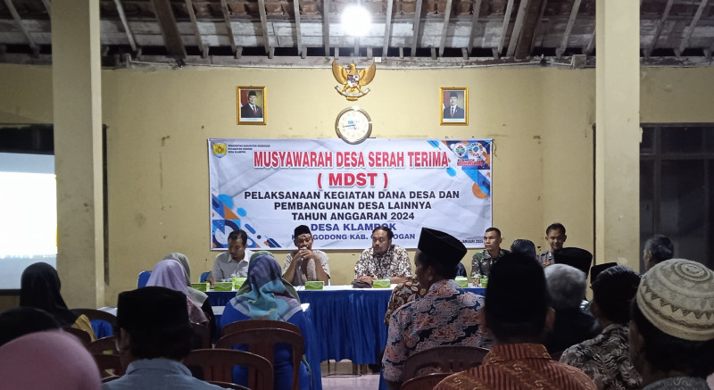 Musyawarah Desa Serah Terima (MDST) Desa Klampok 2024: Evaluasi Anggaran dan Program Pembangunan Desa Klampok